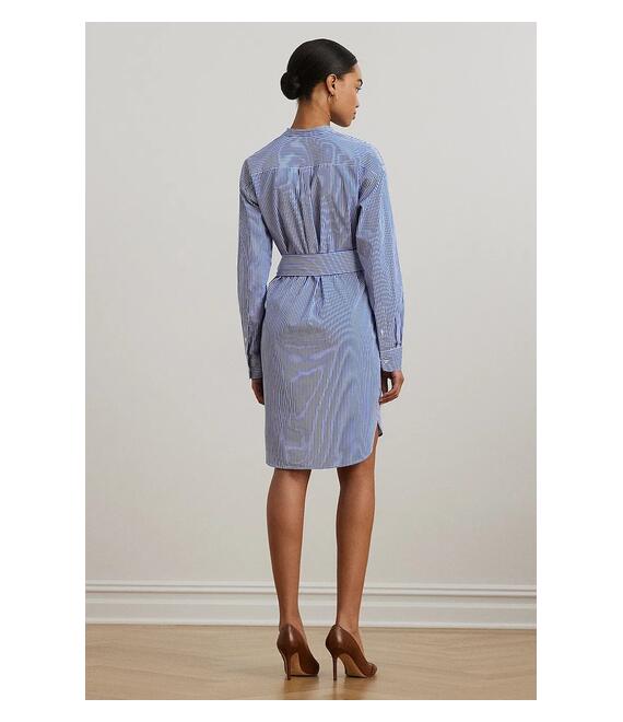 Βαμβακερό φόρεμα Lauren Ralph Lauren χρώμα: μπλε, 200963845