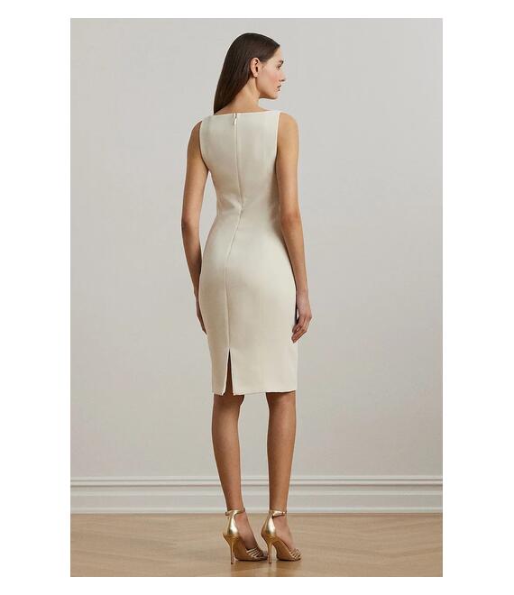 Φόρεμα Lauren Ralph Lauren χρώμα: μπεζ, 253963610