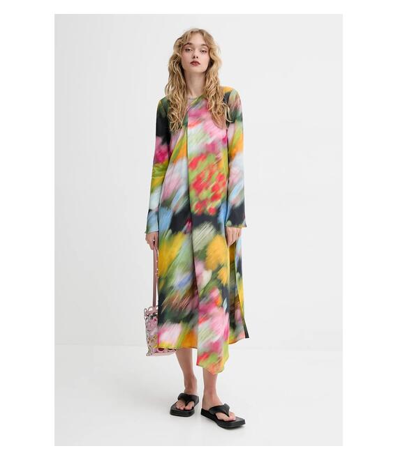 Φόρεμα Stine Goya χρώμα: πολύχρωμο, SG-SS25-D120-2263