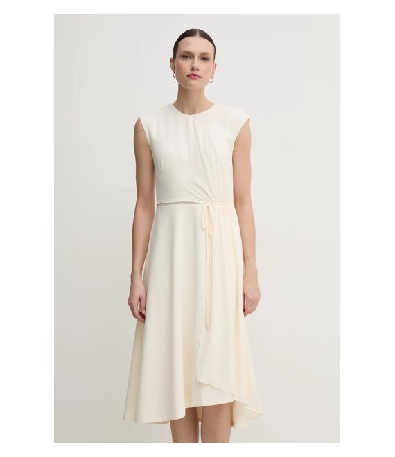 Φόρεμα Dkny χρώμα: μπεζ, DD4KC366