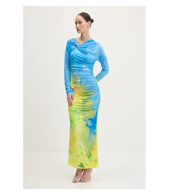 Φόρεμα MSGM χρώμα: μπλε, 3842MDA47.257361