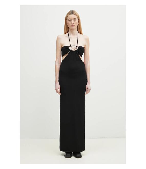 Φόρεμα Coperni Knitted Halter χρώμα: μαύρο, COPML135Y3010