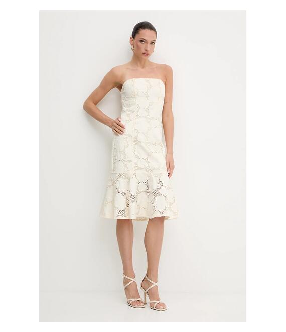 Φόρεμα Guess MAISY χρώμα: μπεζ, W5GK0S WH6I0