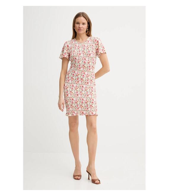 Φόρεμα Guess CLAIRE χρώμα: μπεζ, W5GK34 KCSA2