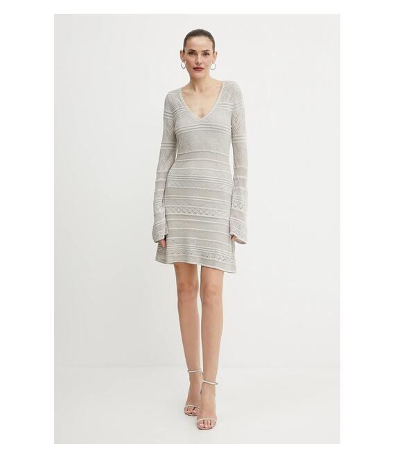 Φόρεμα Guess NELLIE χρώμα: γκρι, W5GK48 Z3E22