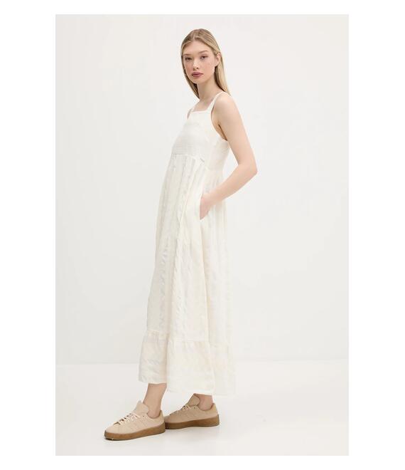 Φόρεμα Superdry χρώμα: μπεζ, W8011872A-ZEA