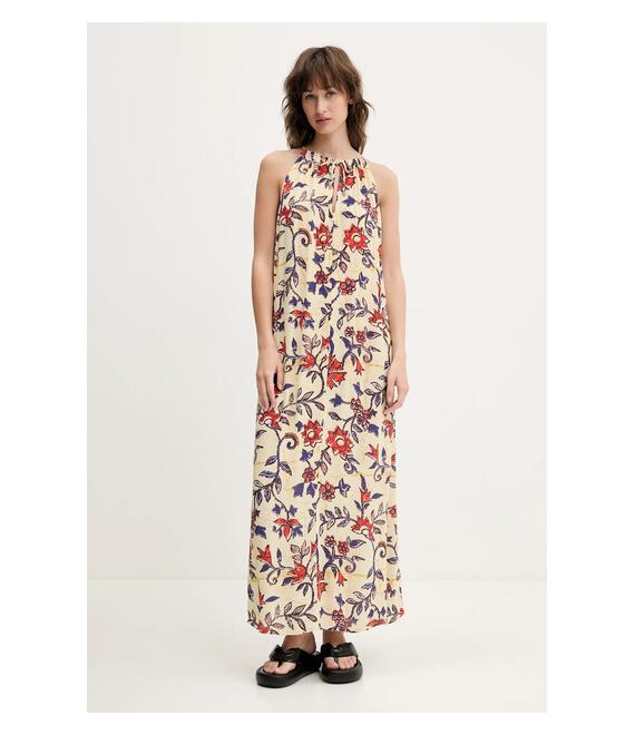 Φόρεμα Superdry χρώμα: μπεζ, W8011954A-F7X