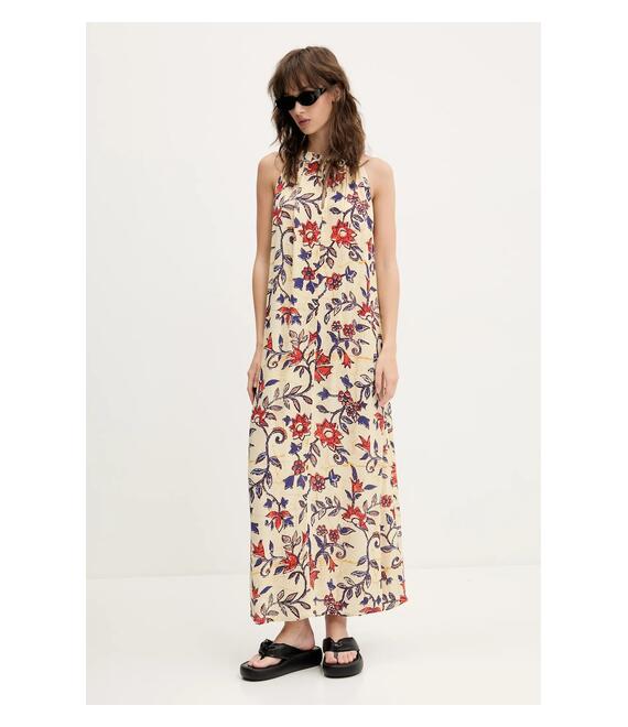 Φόρεμα Superdry χρώμα: μπεζ, W8011954A-F7X
