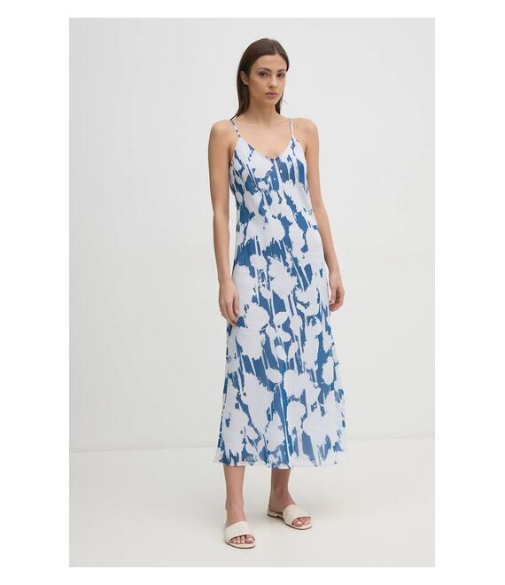 Φόρεμα Calvin Klein χρώμα: μπλε, LV044B936G
