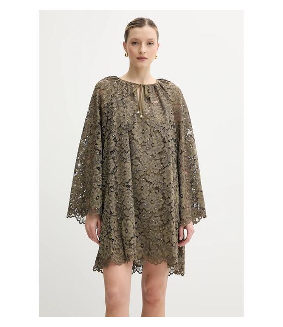 Φόρεμα MICHAEL Michael Kors χρώμα: πράσινο, MS580R0GTA
