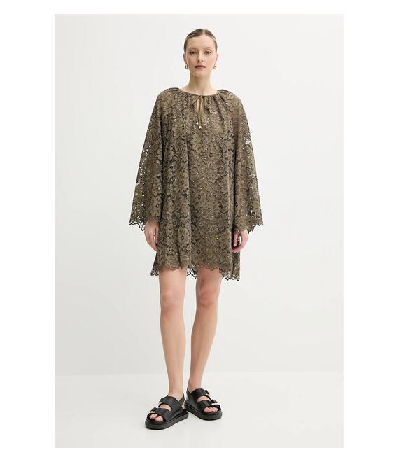 Φόρεμα MICHAEL Michael Kors χρώμα: πράσινο, MS580R0GTA