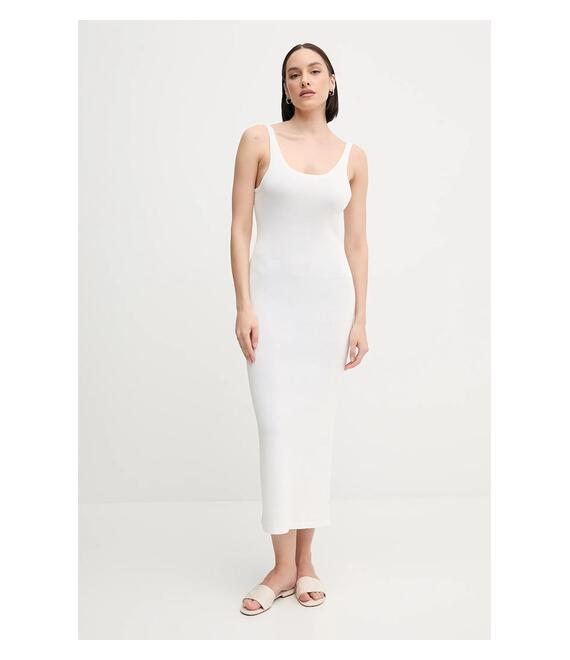 Φόρεμα Calvin Klein Jeans χρώμα: άσπρο, J20J225284