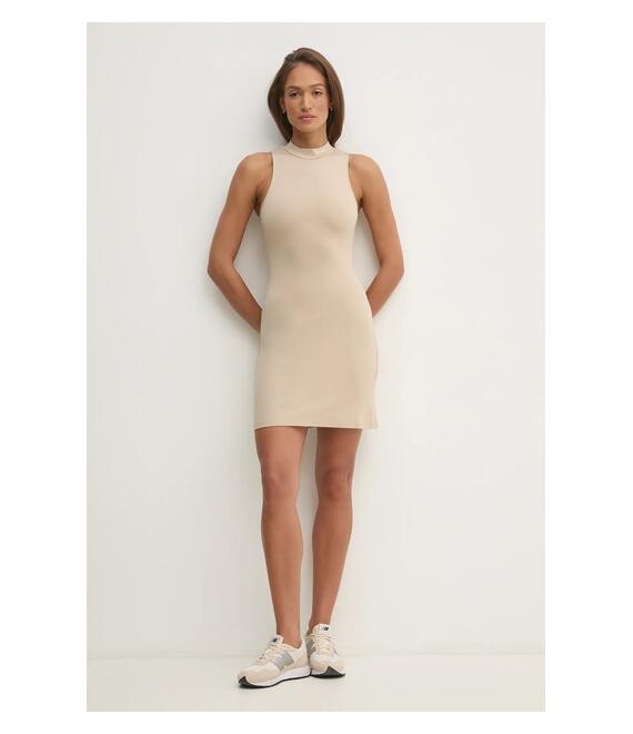 Φόρεμα Calvin Klein Jeans χρώμα: μπεζ, J20J225290