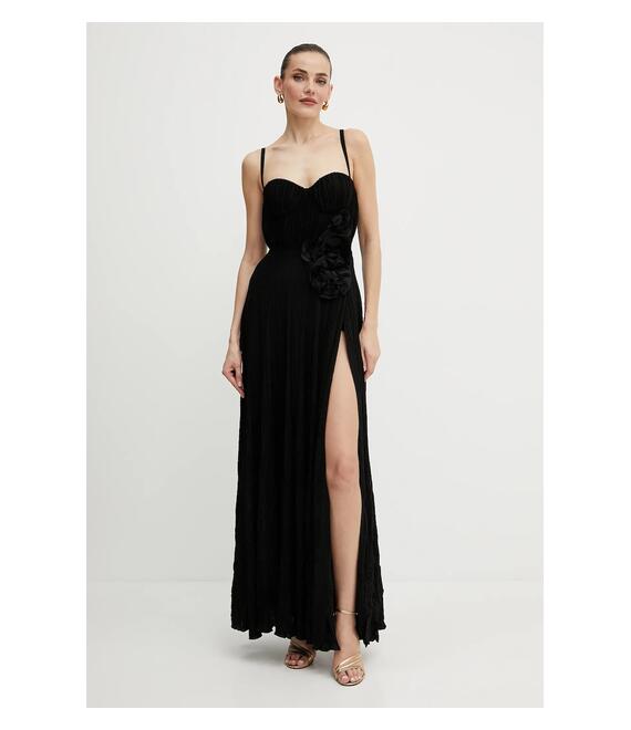 Φόρεμα Elisabetta Franchi χρώμα: μαύρο, ABR2252E2