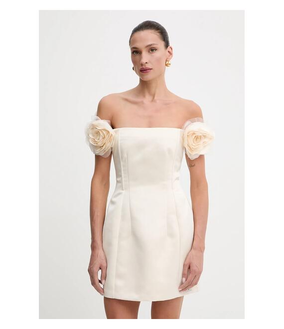 Φόρεμα Elisabetta Franchi χρώμα: μπεζ, ABT5152E2