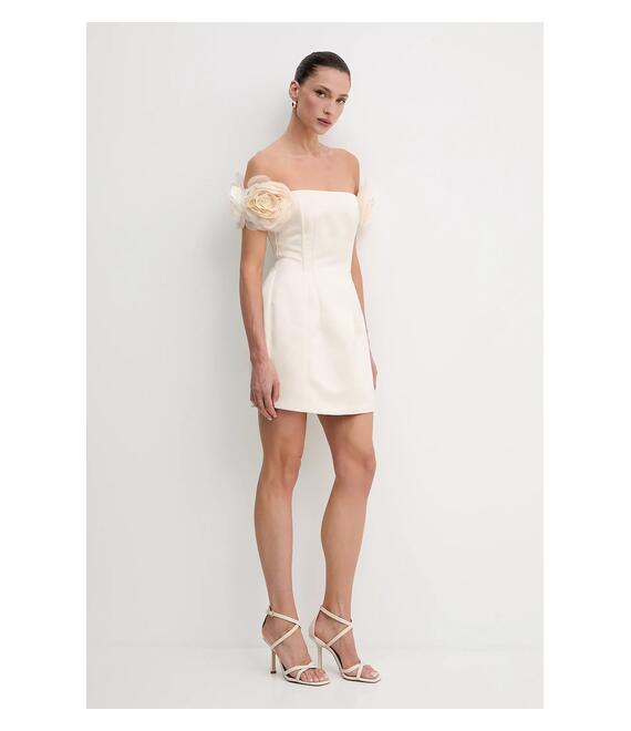 Φόρεμα Elisabetta Franchi χρώμα: μπεζ, ABT5152E2