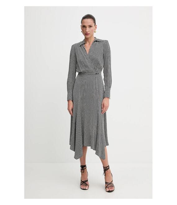 Φόρεμα Elisabetta Franchi χρώμα: μαύρο, AB86552E2