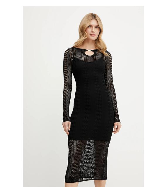 Φόρεμα Marciano Guess EMMA χρώμα: μαύρο, 5GGK45 5869Z