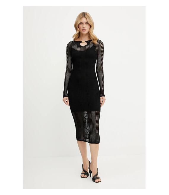 Φόρεμα Marciano Guess EMMA χρώμα: μαύρο, 5GGK45 5869Z