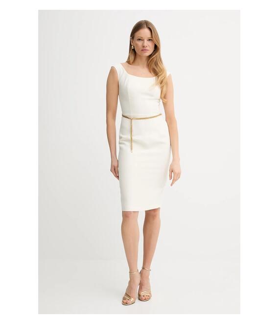 Φόρεμα Marciano Guess VITTORIA χρώμα: μπεζ, 5GGK12 7300A