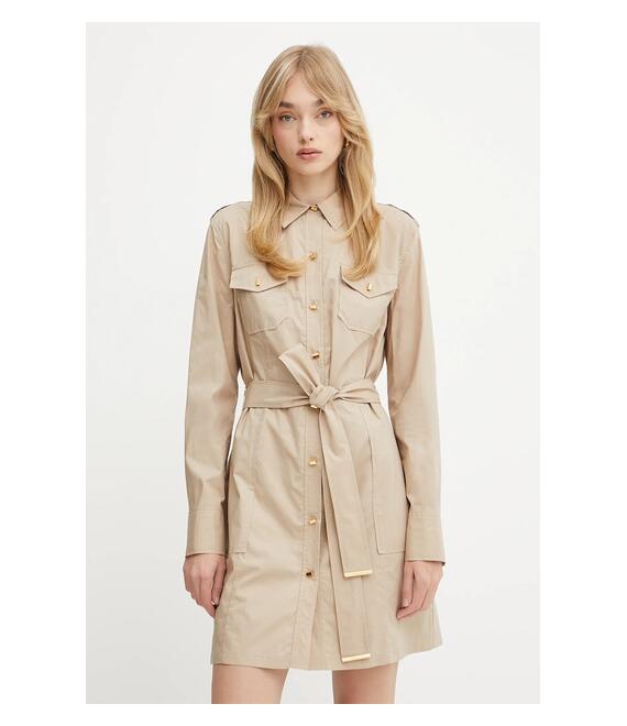 Φόρεμα Marciano Guess PAT χρώμα: μπεζ, 5GGK42 7315A