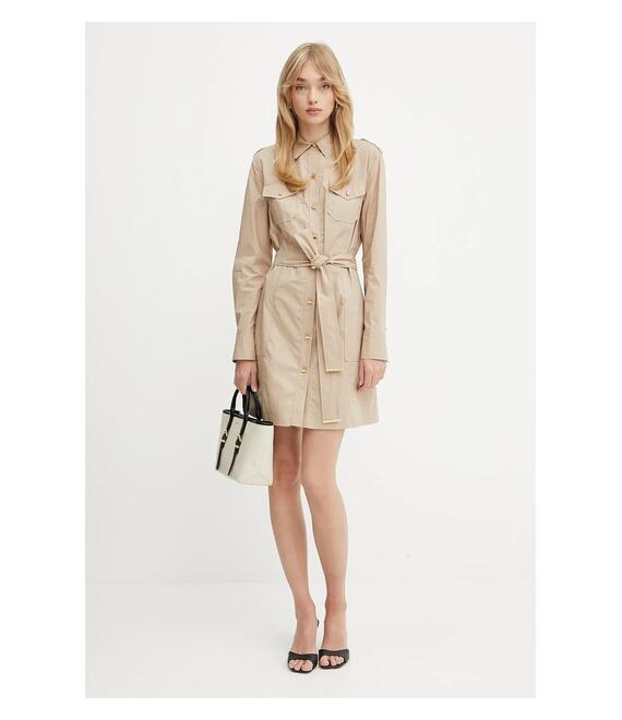 Φόρεμα Marciano Guess PAT χρώμα: μπεζ, 5GGK42 7315A