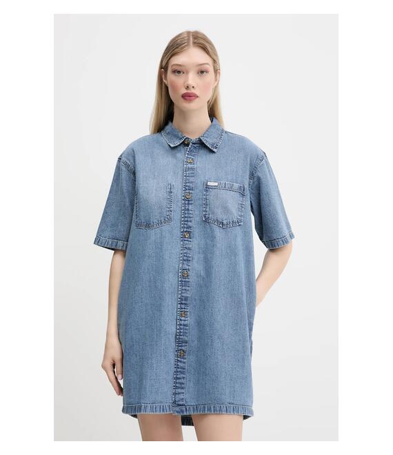 Φόρεμα τζιν Guess Jeans χρώμα: μπλε, W5GK99 D5M81