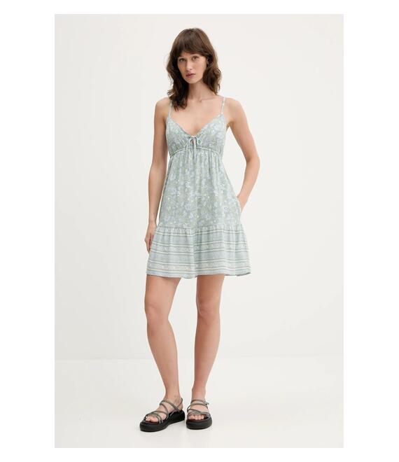 Φόρεμα Hollister Co. χρώμα: πράσινο, KI359-5065