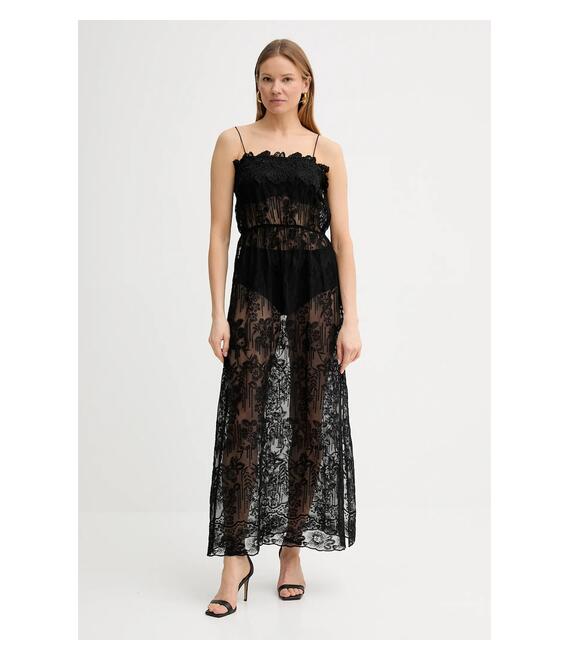 Φόρεμα Ermanno Scervino χρώμα: μαύρο, D464Q623IBQ