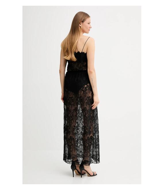 Φόρεμα Ermanno Scervino χρώμα: μαύρο, D464Q623IBQ