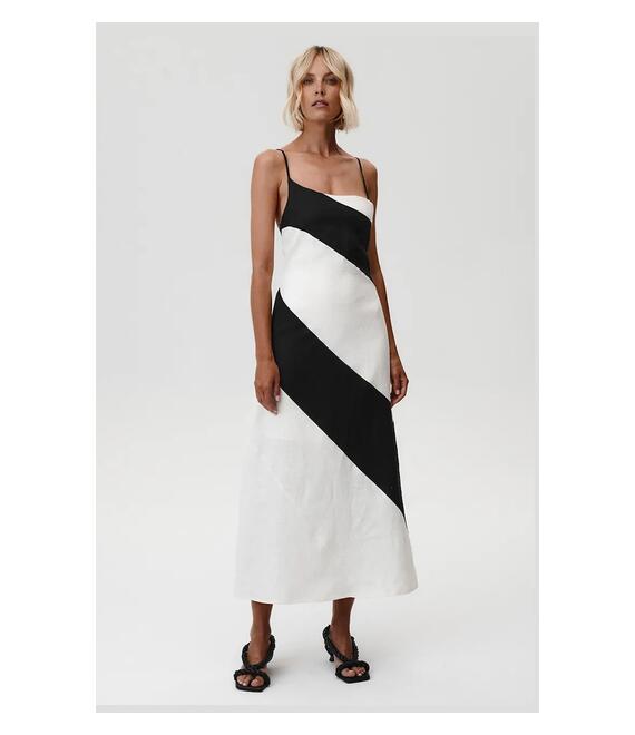 Λινό φόρεμα Undress Code Amalfi Dress χρώμα: πολύχρωμο, 896