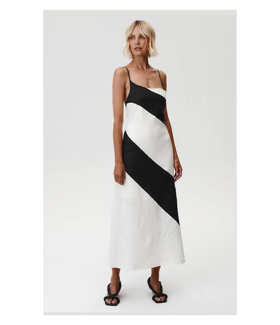 Λινό φόρεμα Undress Code Amalfi Dress χρώμα: πολύχρωμο, 896