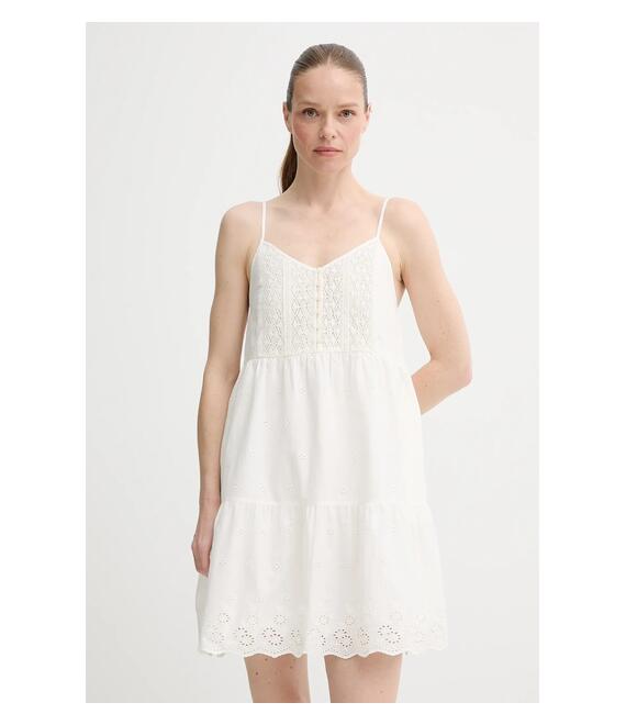 Βαμβακερό φόρεμα Levi's CORA SL MINI DRESS χρώμα: μπεζ, 001RJ
