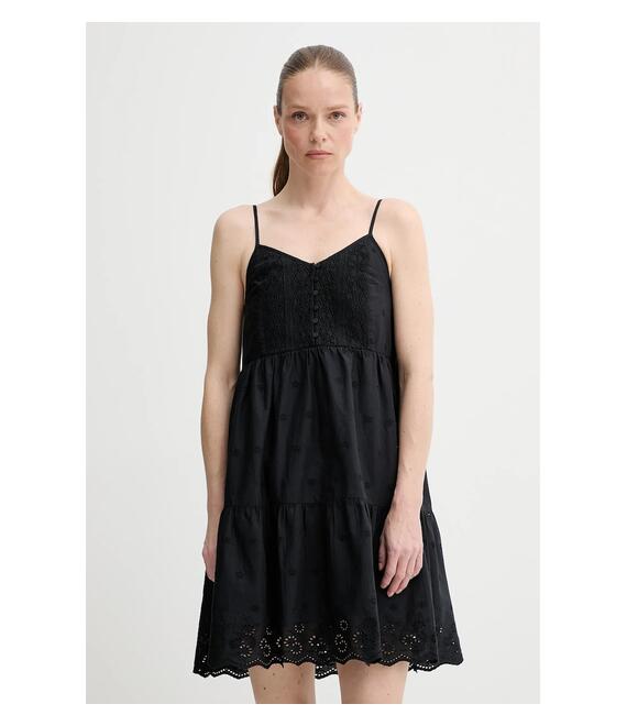 Βαμβακερό φόρεμα Levi's CORA SL MINI DRESS χρώμα: μαύρο, 001RJ