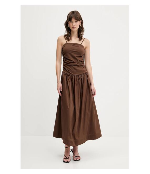 Φόρεμα Never Fully Dressed χρώμα: καφέ, NFDDR1632