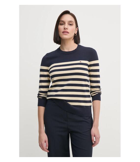 Πουλόβερ Tommy Hilfiger χρώμα: ναυτικό μπλε, WW0WW44984