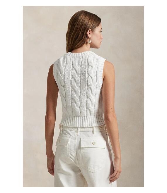 Βαμβακερό πουλόβερ Polo Ralph Lauren χρώμα: άσπρο, 211959295