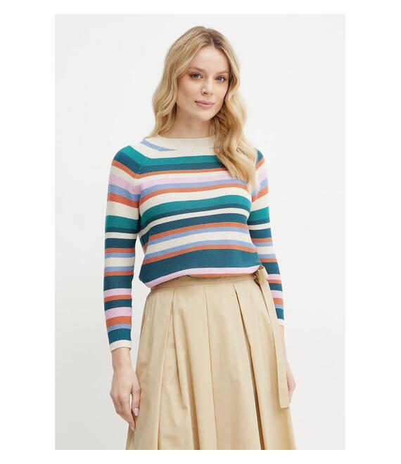 Βαμβακερό πουλόβερ Weekend Max Mara γυναικείο, χρώμα: μπεζ, 2515361161600