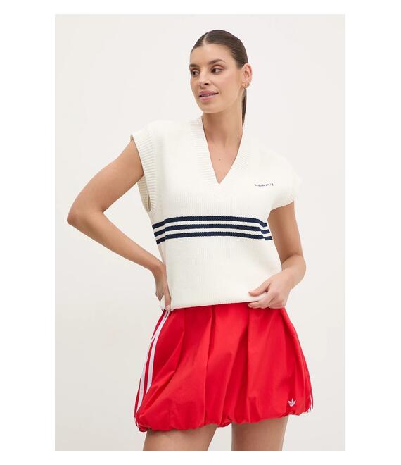 Γιλέκο adidas Originals KNITTED VEST χρώμα: άσπρο, JJ3486