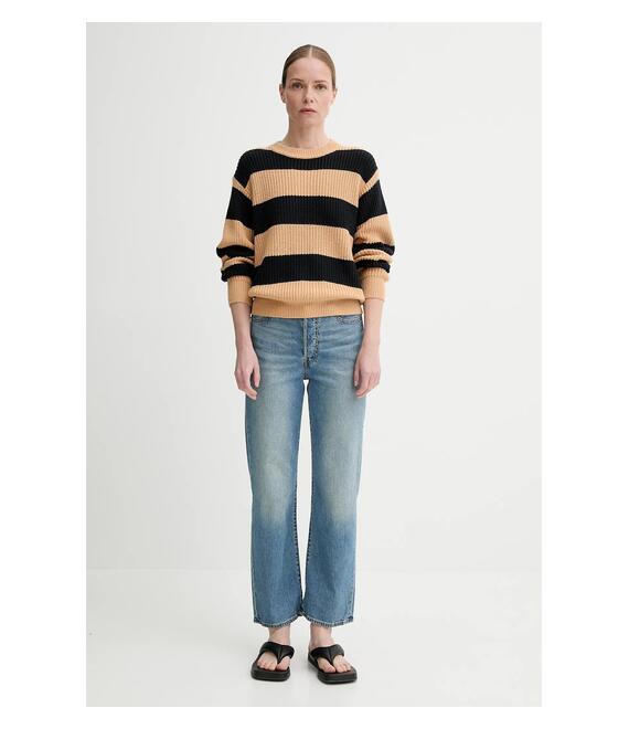 Πουλόβερ με προσθήκη μαλλιού Levi's ROCKET SWEATER χρώμα: καφέ, 0012L