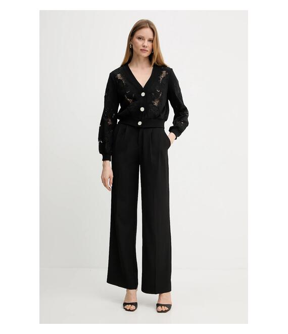 Πλεκτή ζακέτα Guess χρώμα: μαύρο, W5GQ11 KCWY1