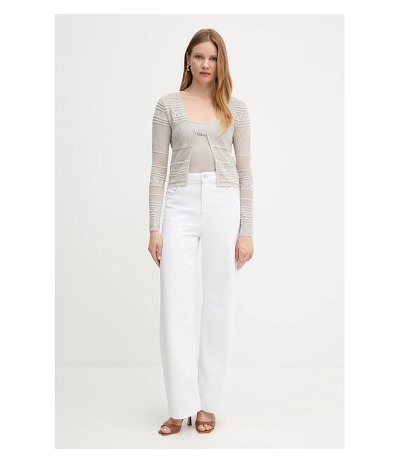 Πλεκτή ζακέτα Guess NELLIE χρώμα: γκρι, W5GR15 Z3E22