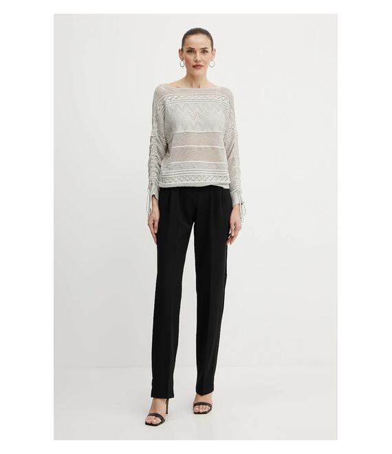 Πουλόβερ Guess NELLIE χρώμα: μπεζ, W5GR21 Z3E22