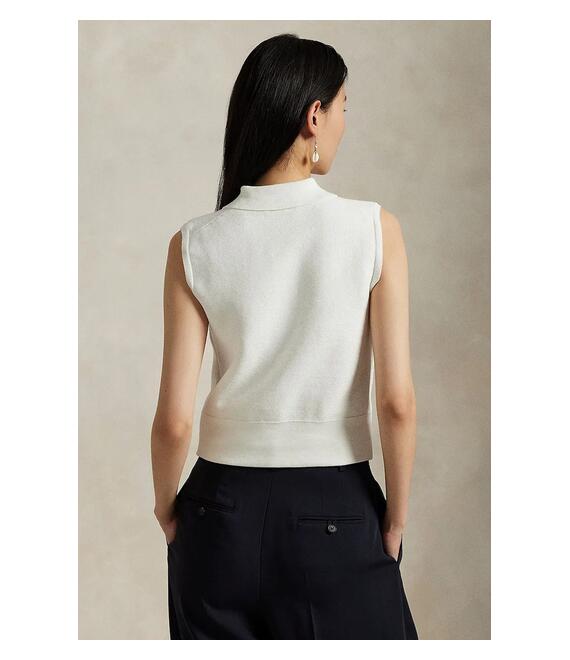 Βαμβακερό αμάνικο Polo Ralph Lauren χρώμα: άσπρο, 211970666