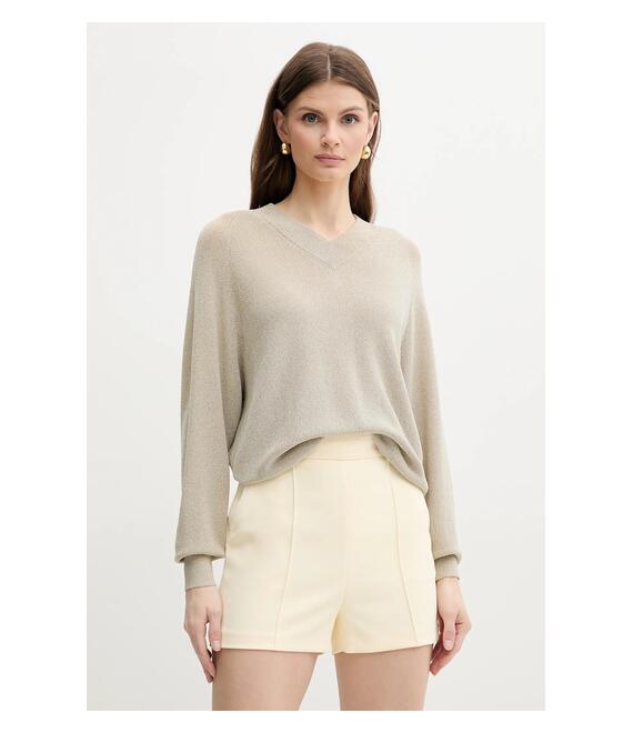 Σορτς Elisabetta Franchi χρώμα: κίτρινο, SH00851E2