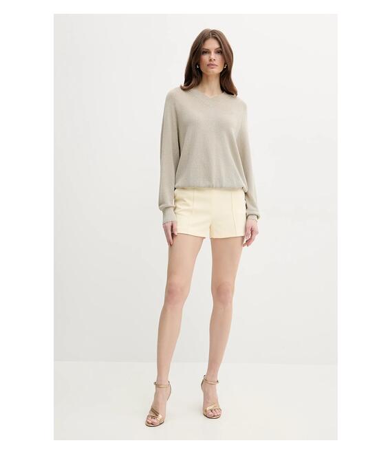 Σορτς Elisabetta Franchi χρώμα: κίτρινο, SH00851E2
