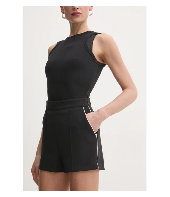 Σορτς Elisabetta Franchi χρώμα: μαύρο, SH00851E2
