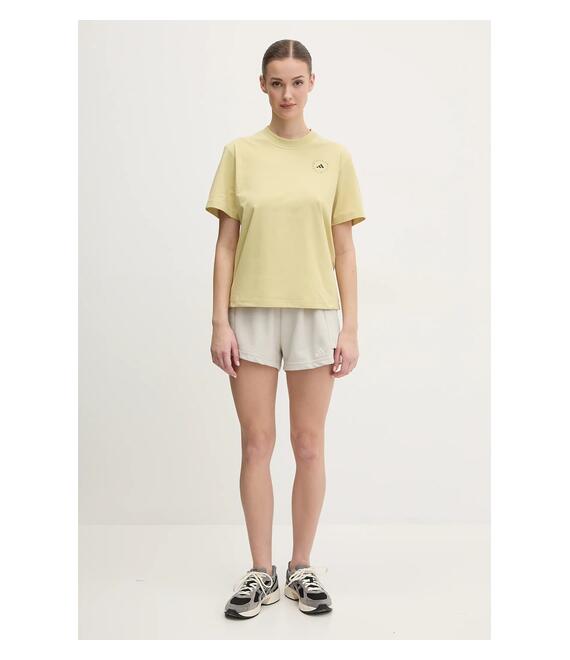 Σορτς adidas Essentials χρώμα: μπεζ, JC5699