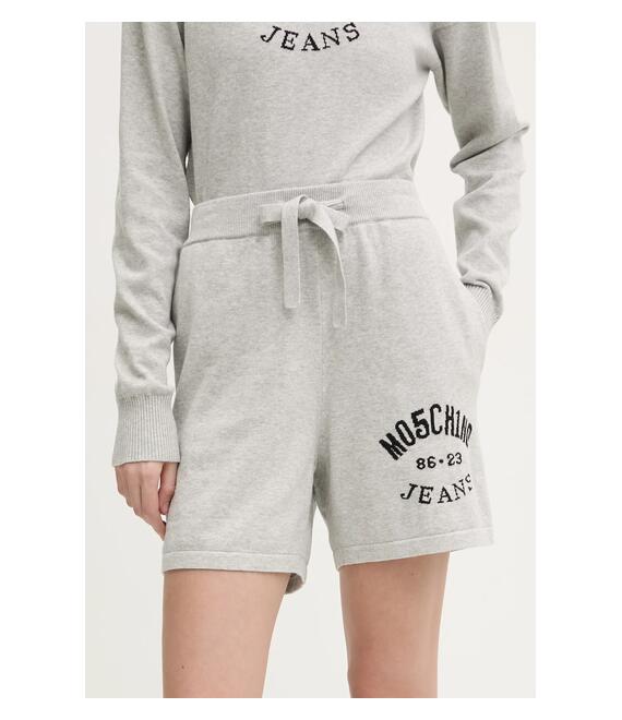 Βαμβακερό σορτσάκι Moschino Jeans χρώμα: γκρι, 0380 3201
