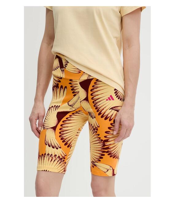 Σορτς adidas x Farm Rio χρώμα: κίτρινο, JD6287